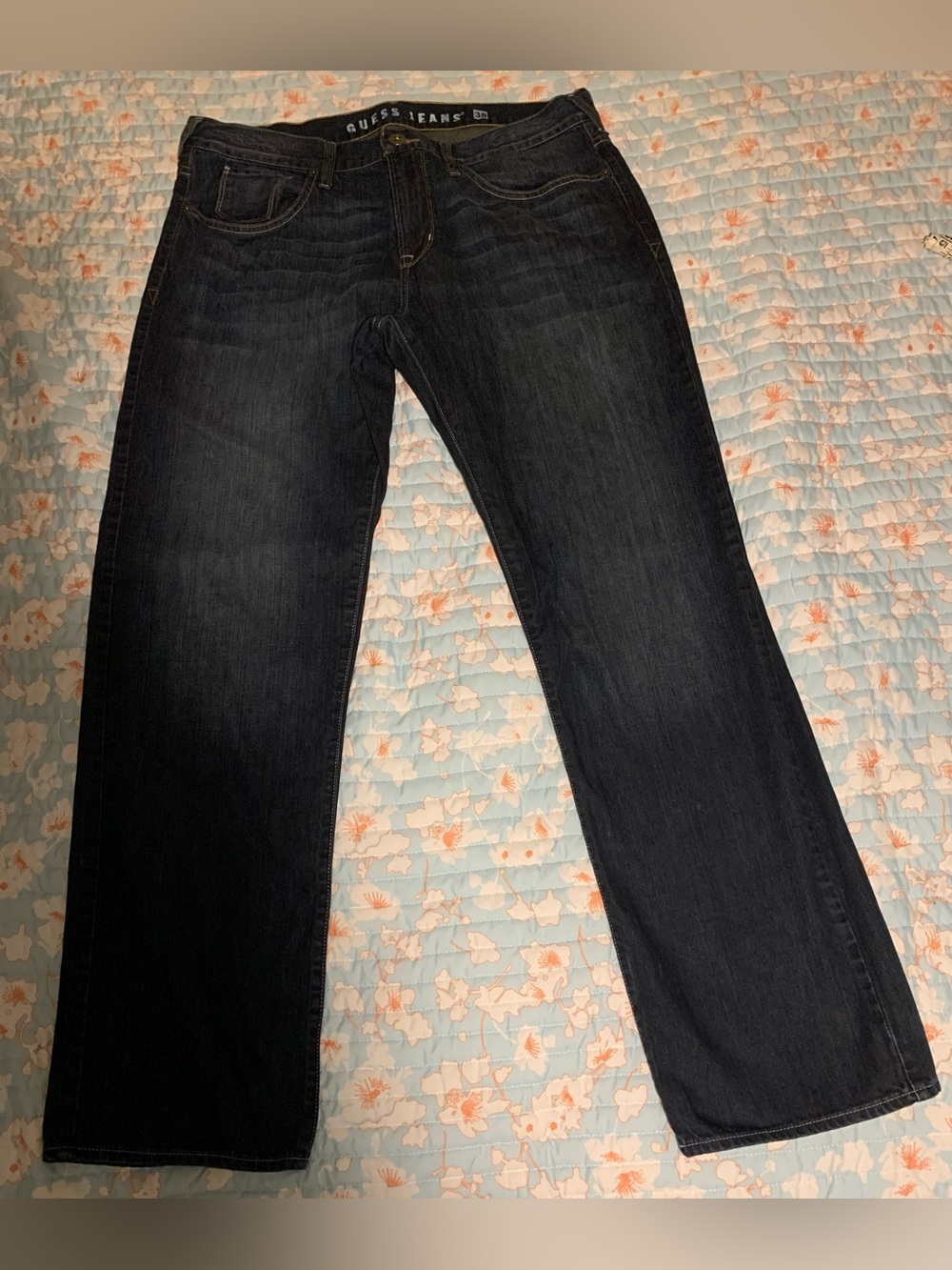 Guess Men's Straight-Leg Jeans in Dark Indigo